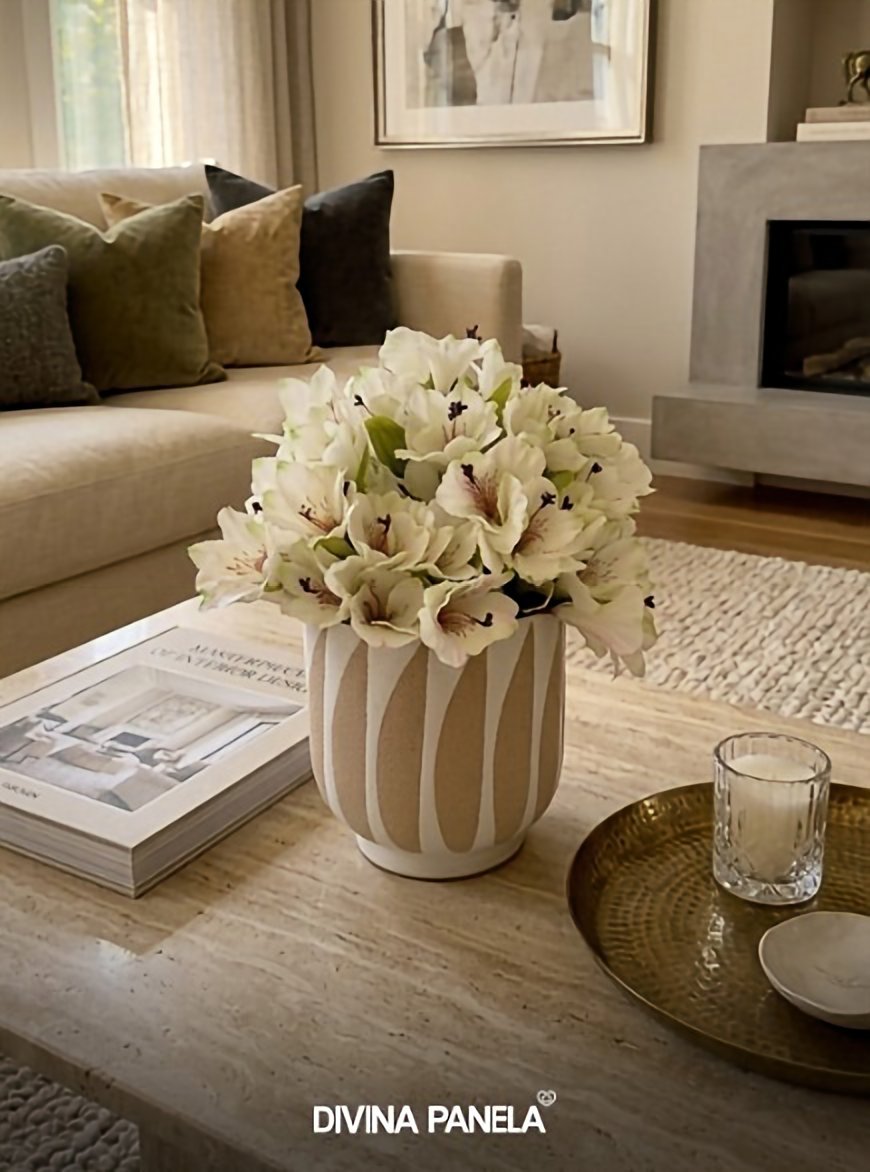 Vaso decorativo com flores